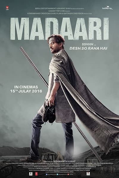 Download Madaari (2016) Hindi Movie 480p | 720p BluRay 400MB | 1.1GB ESub