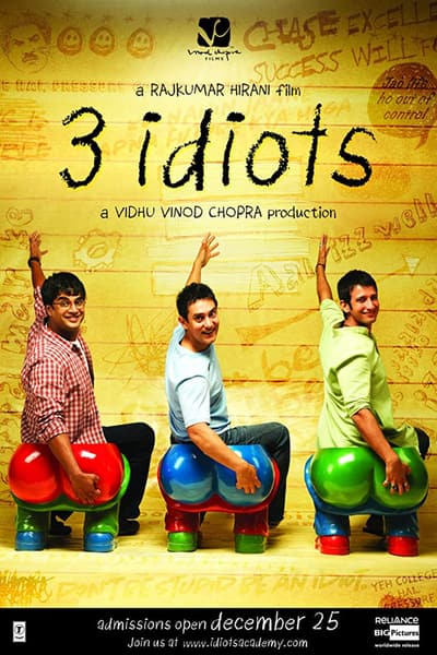 Download 3 Idiots (2009) Hindi Movie 480p | 720p | 1080p BluRay 550MB | 1.3GB