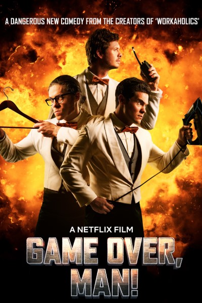 Download Game Over, Man! (2018) English Movie 480p | 720p | 1080p WEB-DL ESub